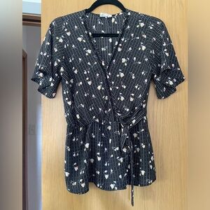 Black detailed Blouse